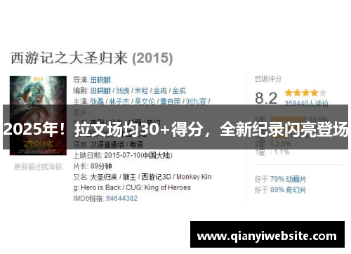 2025年！拉文场均30+得分，全新纪录闪亮登场